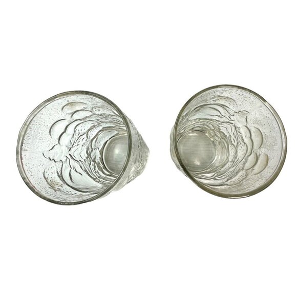 VTG Libbey Orchard Fruit Clear Pitcher + 2 Glasses Pressed Glass Raised Fruit - Picture 13 of 15